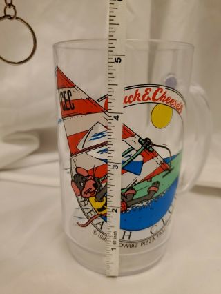 Chuck E.  Cheese ' s Beach Club Vintage Mug Cup 1988 RARE Collectible 3