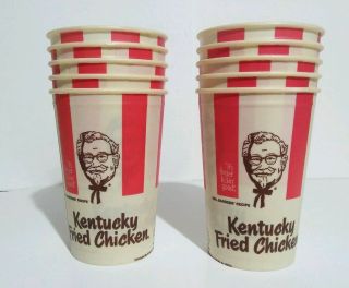 10x Vintage Kentucky Fried Chicken Waxed Paper Cups Made In U.  S.