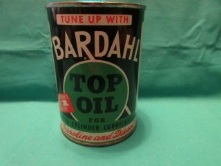 2 Vintage Tin Oil Lubricant Can Bank Advertising Bardahl Top Oil Coin Bank 7