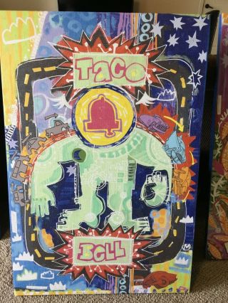 Rare Taco Bell Canvas Print Mark T.  Smith Collectible 45  By 30  Art Painting
