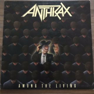 Anthrax Among The Living Lp Thrash Metal Slayer Motorhead Exodus Metallica Megad