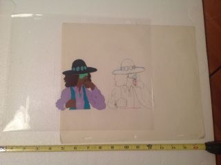 Jimi Hendrix Animation Cel & Drawing/never For Heavy Traffic Ralph Bakshi
