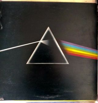Pink Floyd Dark Side Of The Moon Uk First Press A2 B2 Vg/vg & Poster & Sticker.