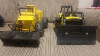 2 X Tonka 1 Old And Very Rare 1984 Turbo Diesel With 1 Bulldozer