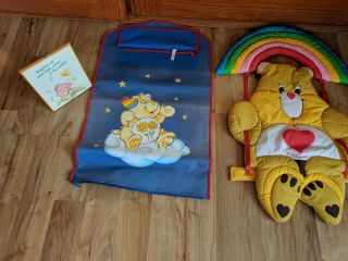 Vintage Care Bears Wall Hanging,  Clothing Bag & Picture