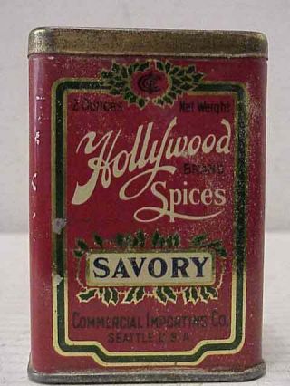 Vintage Hollywood Spices Brand Savory Spice Tin