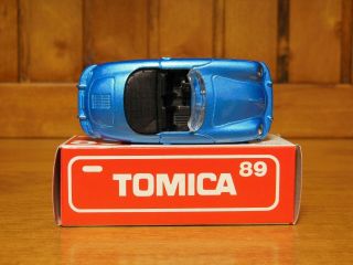 TOMY Tomica 89 PORSCHE 356 SPEEDSTER,  Made in Japan vintage pocket car Rare 4