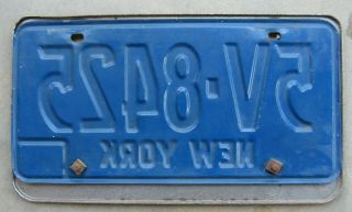 1972 York License Plate (5V - 8425) With Mt.  Kisco NY Volkswagen Frame (VW) 2