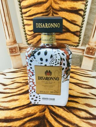 Disaronno Leopard Print Design By Roberto Cavalli Ltd Edition Full Bottle