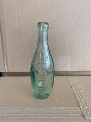 Antique R Ellis & Son Ruthin Wales Soda Water Chisel Lip Torpedo Bottle C.  1870