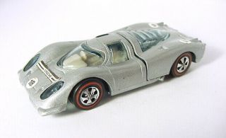 1969 Mattel Hot Wheels Redline N - Porsche 917 Gray W White Int No.  18 Us