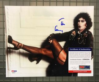Tim Curry Signed 8x10 Rocky Horror Picture Show Photo Auto Psa/dna