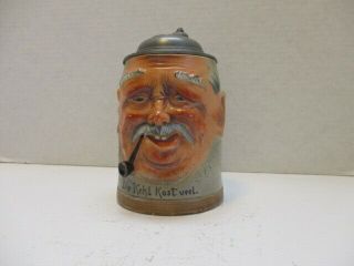 Antique Hanke Character.  5l Stein 1425 " Man With A Pipe "