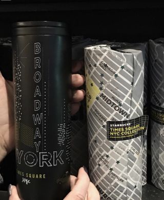 Starbucks York City Nyc Times Square Broadway Stainless Steel Tumbler