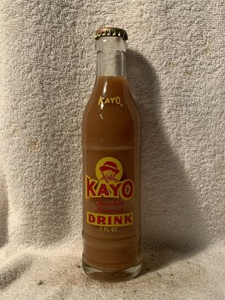 Full 7oz Kayo Chocolate Flavored Drink Acl Soda Bottle Bowey’s Inc.  Chicago,  Ill