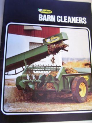 Vintage Mf Badger Advertising Brochure - Barn Cleaners & Manure Handling - 1975