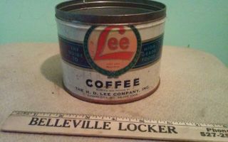 Vintagee H D Lee Company Coffee Tin Salina Kansas