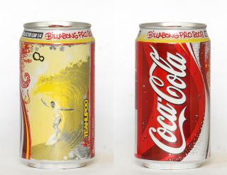 2008 Coca Cola Can From Tahiti,  Billabong Pro 2008 1/4