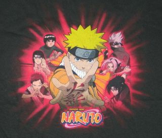 Naruto,  Red Burst Naruto & Friends Collage T - Shirt Xl