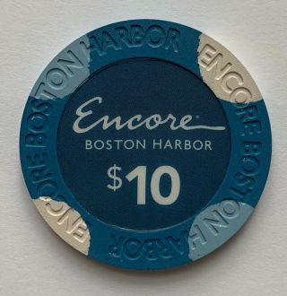 Rare $10 Encore Boston Harbor Casino Grand Opening Gaming Poker Room Chips