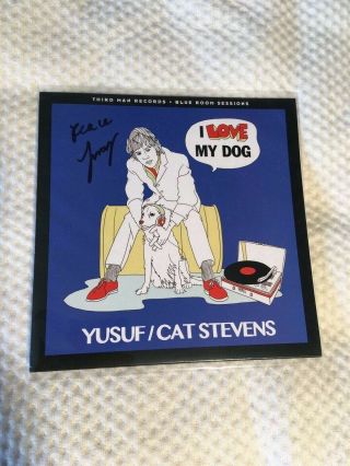 Signed Yusuf Islam/cat Stevens I Love My Dog Sleeve Only.  Christine_in_cornwall