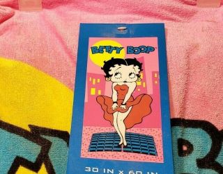 Betty Boop Skirt Flying Beach Towel 100 Cotton 30 " X 60 "