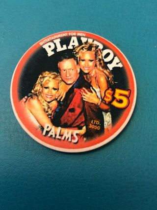 Palms Lv Playboy Uncirculated $5 Casino Chip Limited Edition