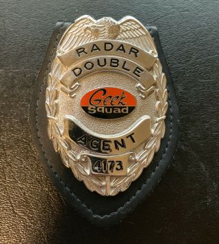 Geek Squad Double Agent Badge - Extremely Rare 4 Digit Badge Number
