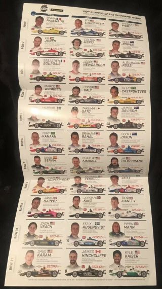 Mario Andretti Signed 2019 Indy 500 Field Program 50th Anniversary Autographed 4