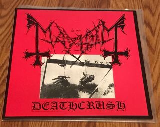 Mayhem - Deathcrush Gold Vinyl Lp Dsp Satyricon Venom Darkthrone Rare Limited