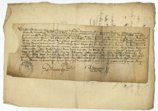 1472 France - Antique French Document On Vellum - France - Vintage