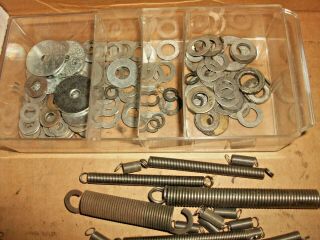 NOS Jennings Mills Slotmachine Springs 7 thin Washers Various sizes,  Pull Down, 2