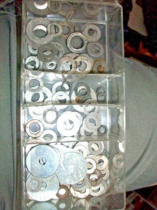 NOS Jennings Mills Slotmachine Springs 7 thin Washers Various sizes,  Pull Down, 5