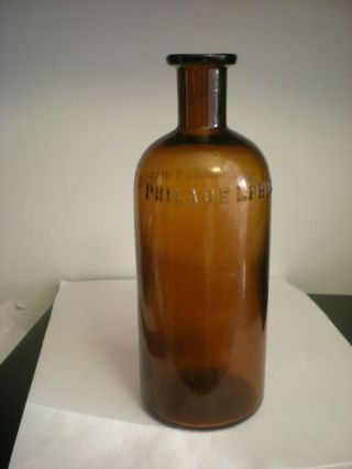 Rare Charles E Hires Co Philadelphia Brown Pharmacy Bottle 1890s