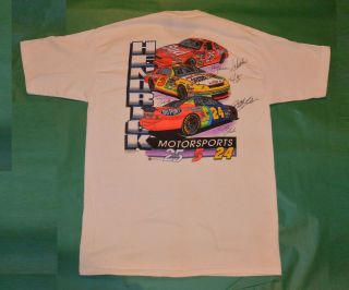 Ken Schrader,  Terry Labonte,  Jeff Gordon Signed/autographed 1995 T - Shirt Nascar