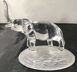 Vintage Cristal D’ Arques Made In France Art Glass Elephant Figurene