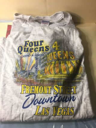 Vintage Four Queens Casino Fremont Street Las Vegas T Shirt Size Xx Large