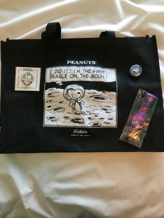 Peanuts Sdcc 2019 Exclusive Tote Bag,  Lanyard & Pins