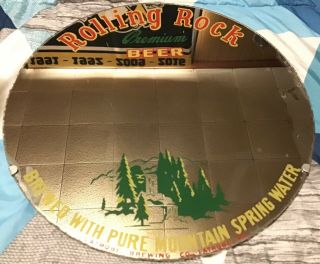Vintage Rolling Rock Beer Mirror Sign Latrobe Brewery Advertising Rare