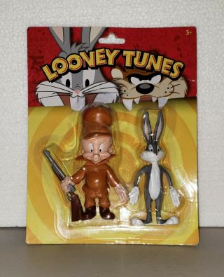 Looney Tunes Bugs Bunny Elmer Fudd 4 " Bendable Action Figure Collectible