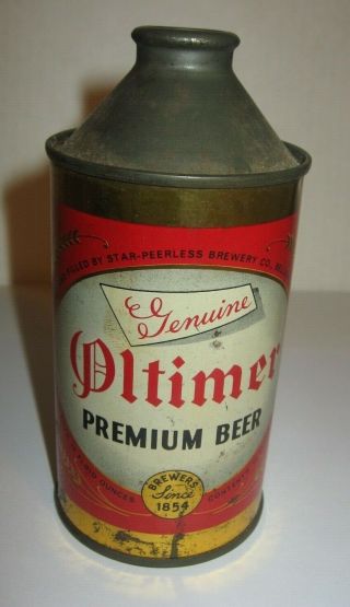 Oltimer Cone Top Beer Can Star - Peerless Brewing Co,  Belleville,  Il Illinois