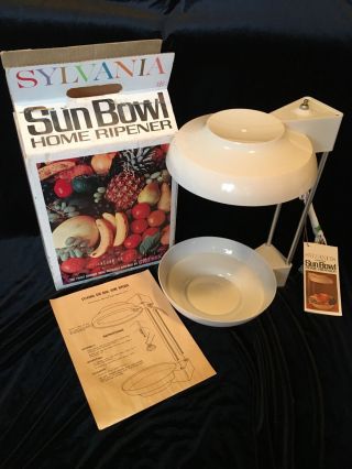 Vintage Gt&e Sylvania Sun Bowl Home Ripener Fruits & Vegetable Electric