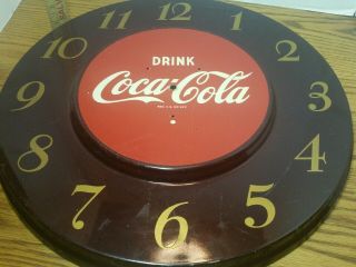 Vintage Coca - Cola Clock Doesn 