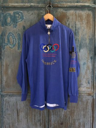 Vintage 90’s Adidas Olympic Olympia Insbruck 1967 Double Sided Prints Sweatshirt
