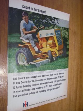 Vintage International Advertising - 122 Cub Cadet Tractor - 1966
