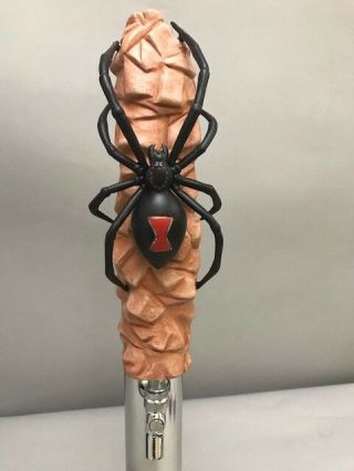 " Black Widow " Bar Beer Tap Handle Direct From Ron Lee Casting