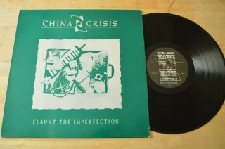 China Crisis ‎– Flaunt The Imperfection Vinyl Record Lp V2342 W/inner 1985 Green