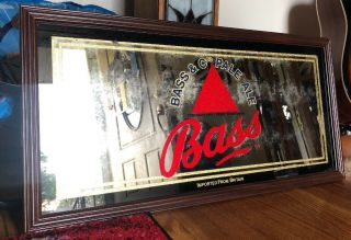 Bass & Co Pale Ale Beer Mirror Sign Imported From Britain - Bar Mirror