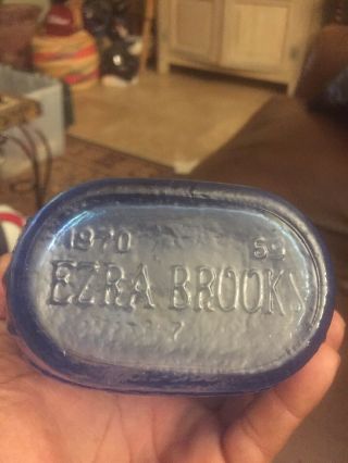 Old - Vintage - Ezra - Brooks - Whiskey - Never - Surrender - Blue - Bottle - Eagle - Cannon - 5