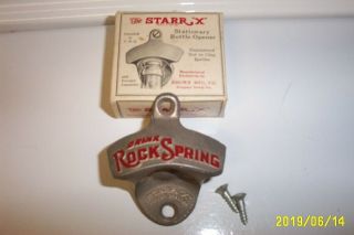 Vintage The Starr " X " Drink Rock Spring Bottle Opener